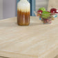 Amonia - 5 Piece Dining Set, Turned-Leg Dining Table With 4 Tufted Chairs - Beige Brown