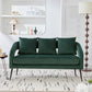 Open Back Loveseat Settee With 3 Pillows