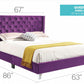 Upholstered Nailhead Trim Chic Bed