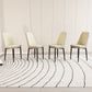 Modern Dining Chair With Cushions And Metal Legs