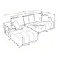 L - Shaped Sectional Sofa With Cup Holders & Side Pockets