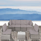 Seating Set With Cushions Handcrafted Wicker Design