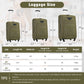 Softside Luggage 3 Piece Set With Duffel Bag 22" / 26" / 30" Lightweight Expandable Spinner Travel Case - Army Green