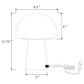 Jonah - Mushroom Shaped Glass Table Lamp - White
