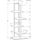 Bookshelf, Bookcase, Etagere, 5 Tie For Office, Contemporary & Modern