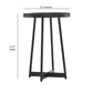 Ranlo - Round Accent Table With Geometric Legs - Black