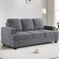 Modern Sofa, Comfortable 3 Seater Couch With Deep Seating, Loose Back Cushions, Wide Arms
