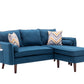 Mia - Sectional Sofa Chaise With USB Charger And Pillows