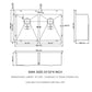 Double Bowl Drop In Sink, Stainless Steel With 50 / 50 Basins 18 Gauge - Brushed Nickel