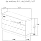 Burton - 6 Drawer Dresser Cabinet - Black