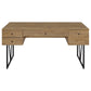 Vellun - 4 Drawer Writing Desk - Mango Color
