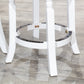 Saville - Set of 2 - 24" White Counter Stools with Charcoal Upholstered Seats