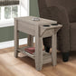 Accent Side Table, Storage, Lamp, Transitional Space-Saving Design