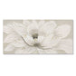 Lotus Flower Canvas Wall Art, Hand Painted Textured Floral Painting - Antique White