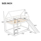 House Shape Bunk Bed With Slide And Ladder