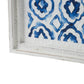 Hanging Sculptures, Modern Wall Art Decor (Set of 2) - White / Blue