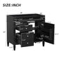 Bathroom Vanity With 2 Drawers And Tip-Out Drawer, Storage Cabinet