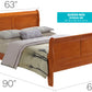 Louis Phillipe - Panel Sleigh Bed