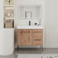36" Freestanding Bathroom Vanity With Sink, Soft Close Doors & 2 Drawers - Imitative Oak