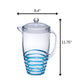 Swirl Unbreakable Plastic Water Pitcher With Lid And Spout