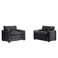 Modern Classic Fabric Single Chair Deep Seat Sofa With Pillow