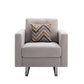 Victoria - Fabric Armchair With Metal Legs, Side Pockets, And Pillow