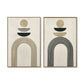 Framed Wall Art, Textured Canvas Painting, Decor For Living Room (Set of 2) - Antique Black