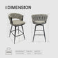 Bar Stool 360 Swivel With Back Footrest