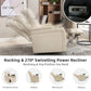 270 Degree Swivel Power Recliner With Tray Table, Phone Holder, Cup Holder, USB Port