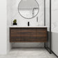 Floating 48" Bathroom Vanity With Resin Sink And Soft Close Doors California Plywood - California Walnut