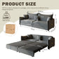 King Pull Out Sofa Bed, 3-In-1 Convertible Bed With 3 Pillows