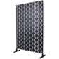 Outdoor / Indoor Privacy Screen Metal Privacy Screen, Freestanding Decorative Privacy Screen For Deck Balcony Patio - Black