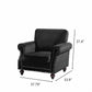 Upholstered Accent Armchair With Turned Legs For Living Room