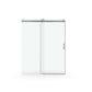 Frameless Soft-Closing Shower Door, 1/4" (6 Mm) Tempered Glass Single Sliding With Explosion Proof Coating