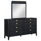 Ennis - 8 Drawer Dresser With Mirror - Black