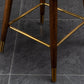 Nixon - Set of 2 - 26" Yellow Tufted Faux Leather Counter Stools with Nailhead Trim