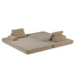 Multifunctional Convertible Sofa Bed With 2 Tumbler Backrests And 2 Pillows, Deep Seat Couch
