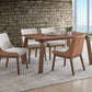 Ginny - 5 Piece With Side Chairs Dining Room Set - Walnut