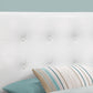 Twin Size, Bed Headboard Only, Upholstered, Transitional - White