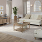 Loveseat Reversable Cushion With 2 Pillows - Off White