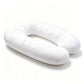 U - Shape Pregnancy Body Pillow For Side Sleeper Support - White