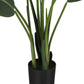 60" Tall, Artificial Plant, Bird Of Paradise Tree, Indoor, Faux, Fake, Floor, Greenery, Potted, Decorative - Green / Black