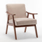 Mid Century Modern Accent Chair With Solid Wood Frame And Extra Thick Backrest