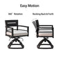Outdoor Modern Dining Set, Chairs Sunbrella Cushioned And Dining Table With Umbrella Hole