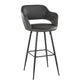 Margarite - Contemporary Fixed Height BarStool With Square Footrest (Set of 2)