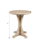 Accent Table Round Rustic Ash Veneer Reclaimed Wheat - Natural