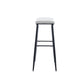 Darwin- Set of 2 - 30" Beige and Pale Blue Modern Linen Upholstered Bar Stools with Footrest