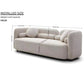 3 Seater Sofa Couch With Throw Pillows For Living Room - Light Beige