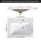 Bathroom Vanity Top With Integrated Sink, Center Basin, 1 Piece Countertop With Pre Drilled Faucet Hole - Glossy White