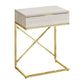 Accent Side Table, Storage Drawer, Spacious Tabletop, Contemporary & Modern
